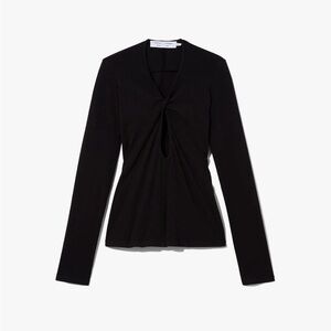 PROENZA SCHOULER WHITE LABEL LONG SLEEVE KEYHOLE TOP